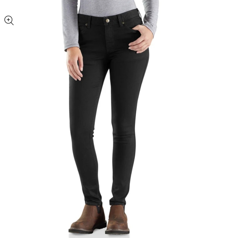 Carhartt Layton Slim Fit Skinny Denim Jean Pant Black Sz 4